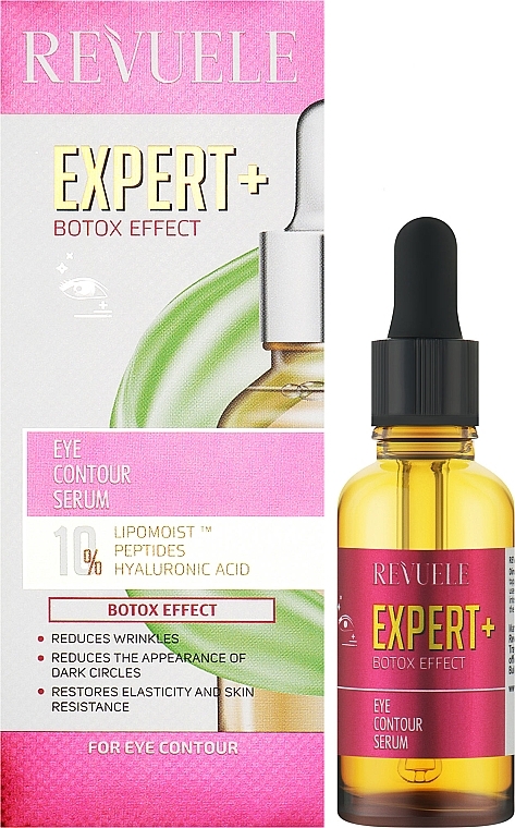 Сыворотка для век - Revuele Expert Eye Contour Serum Peptides Hyaluronic Wrinkle Dark Circles — фото N2