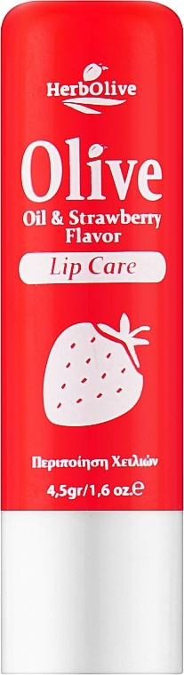 Бальзам для губ с клубникой - Madis HerbOlive Lip Care — фото N1