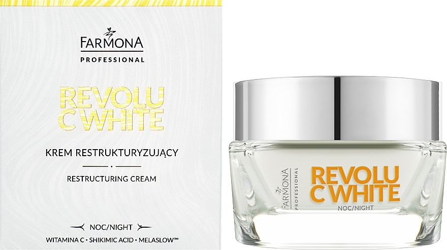 Восстанавливающий ночной крем - Farmona Professional Revolu C White Restructuring Night Cream — фото N2