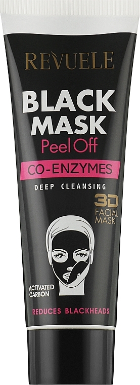Чорна маска для обличчя "Коензим Q10" - Revuele Black Mask Peel Off Co-Enzymes — фото N1