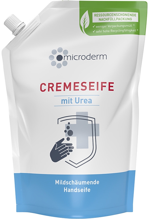 Крем-мыло для рук с мочевиной - Microderm Cream Soap With Urea (дой-пак) — фото N1