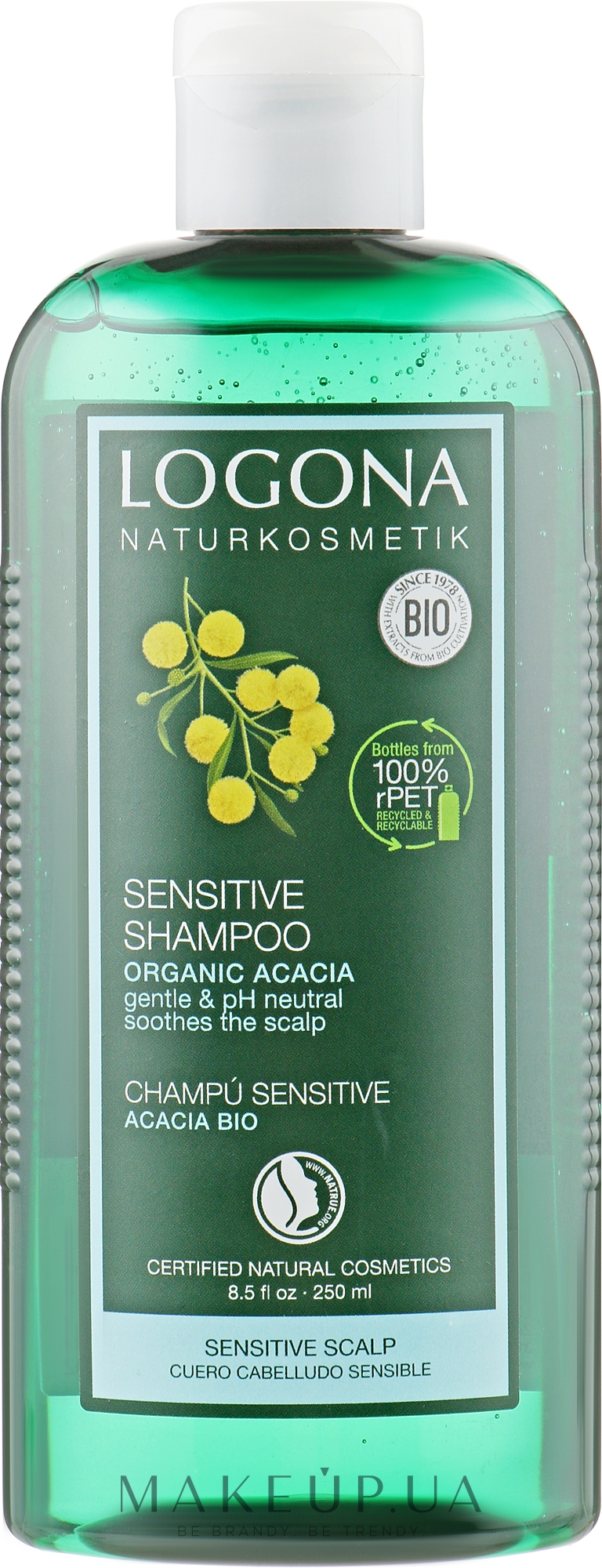 Шампунь для сухої чутливої шкіри голови - Logona Hair Care Sensitive Shampoo Organic Acacia — фото 250ml