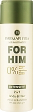 Гель для душа и шампунь - Dermaflora For Him Intensity Shower Gel & Shampoo — фото N1