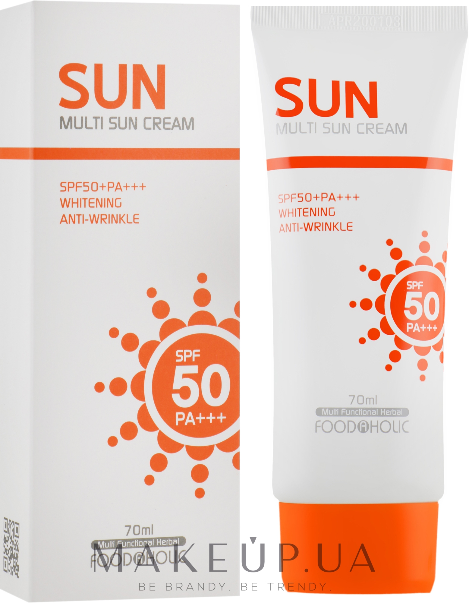 Сонцезахисний крем для обличчя і тіла - Food A Holic Multi Sun Cream SPF50+++ — фото 70ml