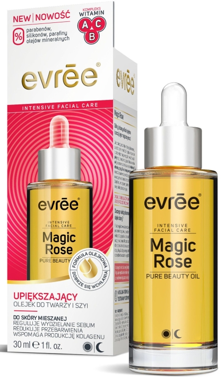 Масло для лица и шеи - Evree Magic Rose Pure Beauty Oil