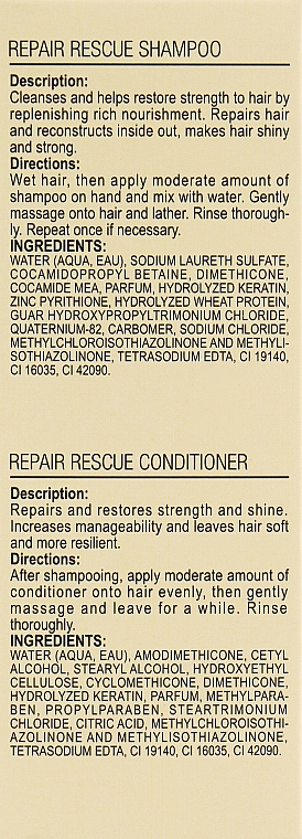 Дорожный набор "Интенсивное восстановление" - Beaver Professional Repair Rescue Travel Kit (shm/60ml + cond/40ml) — фото N3
