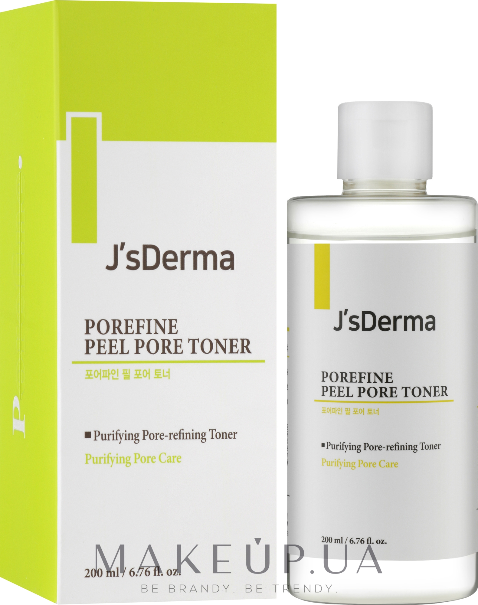 Тонер для лица с Aha кислотой - J'sDerma Poreﬁne Peel Pore Toner  — фото 200ml