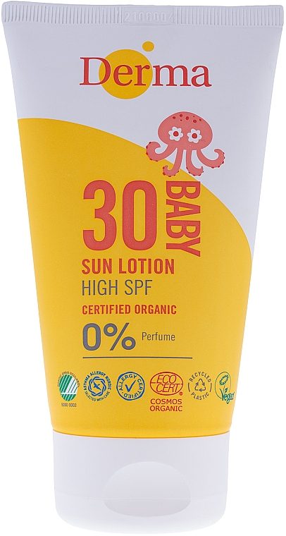 Солнцезащитный детский крем SPF 30 - Derma Eco Baby Mineral SPF 30 
