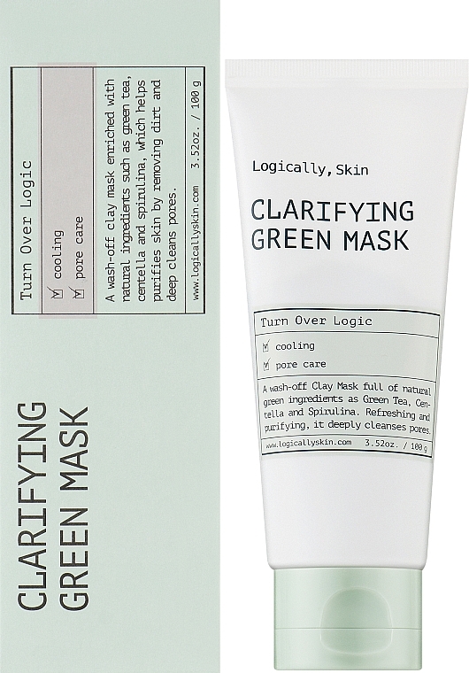 Очищающая маска с глиной и спирулиной - Logically, Skin Clarifying Green Mask — фото N2
