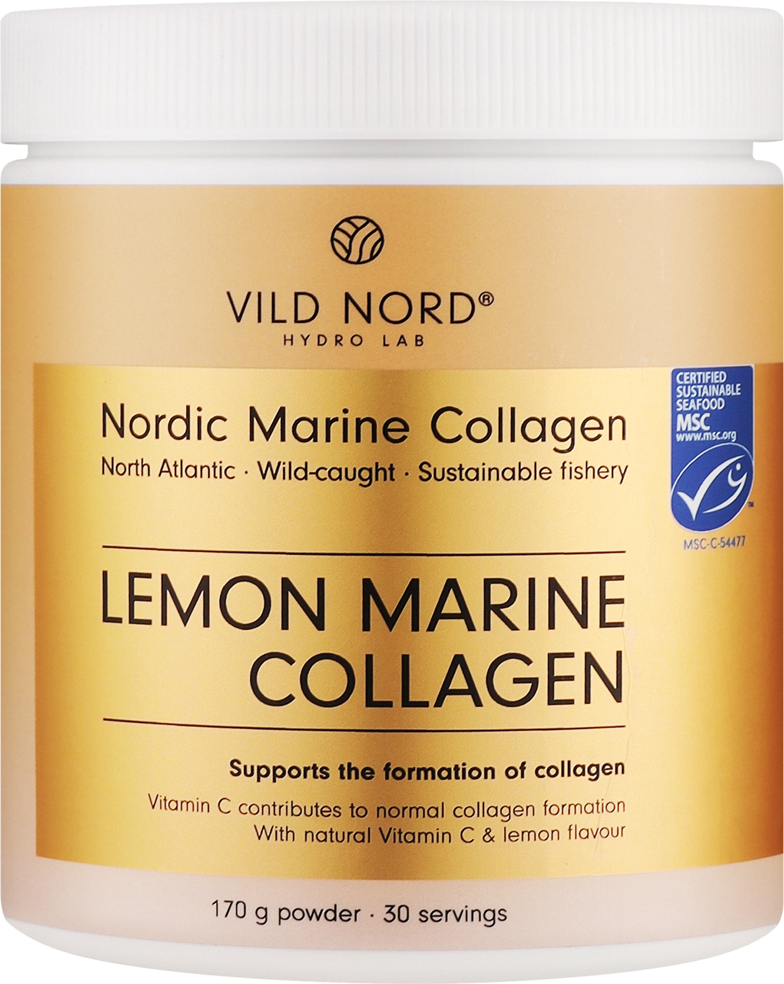 Пищевая добавка "Коллаген сила антиоксидантов" - Vild Nord Lemon Marine Collagen — фото 170g