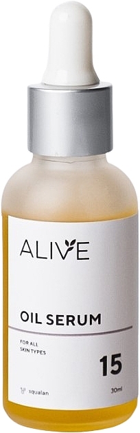 РАСПРОДАЖА Масляная сыворотка со скваланом для всех типов кожи - ALIVE Cosmetics Oil Serum 15 * — фото N1