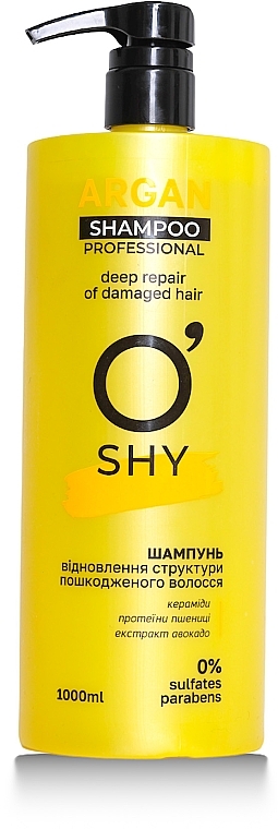 Шампунь "Восстановление структуры поврежденных волос" - O'Shy Argan Professional Shampoo — фото N1