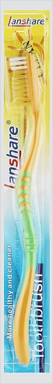 Зубна щітка, помаранчева із зеленим - Lanshare Toothbrash — фото N1