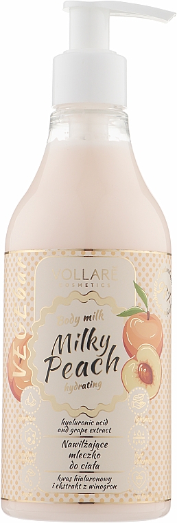 Бальзам-арома для увлажнения тела - Vollare Cosmetics VegeBar Milky Peach Hydrating Body Milk