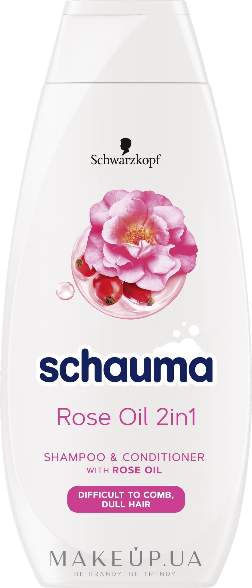 Шампунь-кондиціонер 2в1 - Schwarzkopf Schauma Silk Comb Shampoo&Conditioner Rose Oil — фото 400ml