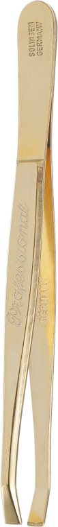Пінцет для брів, у блістері, 06-0452, золотистий - Niegelon Solingen Professional