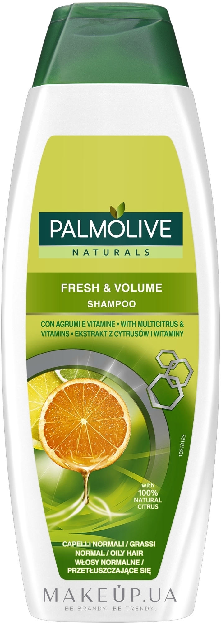 Шампунь "Свіжість та об'єм. Цитрус" для нормального та жирного волосся - Palmolive Naturals — фото 350ml