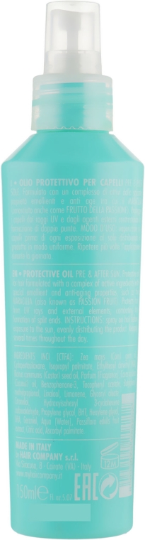 Защитное масло для волос до и после загара - Hair Company Summertime Protective Oil — фото N2
