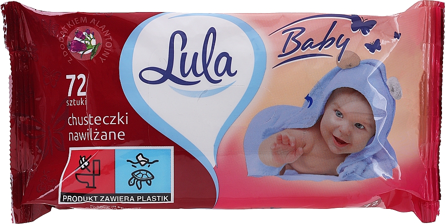 Детские влажные салфетки с аллантоином, 72 шт. - LULA Baby Wipes With Allantoin — фото N1