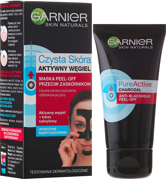 Маска-плівка проти чорних цяток "Чиста шкіра актив з вугіллям" - Garnier Skin Naturals — фото N4