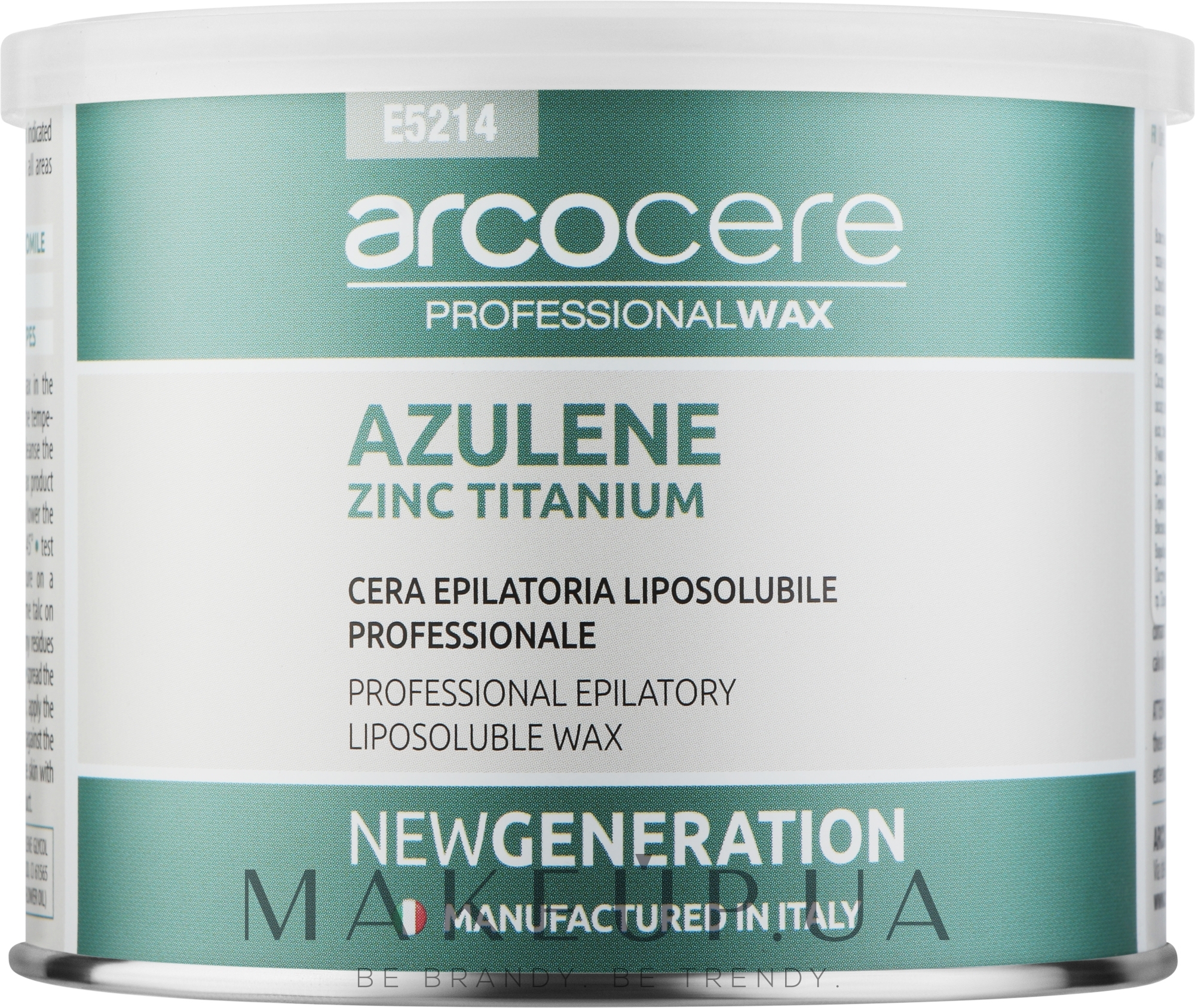 Воск в банке "Азулен и цинк" - Arcocere New Generation Zink Titanium Azulene — фото 400ml
