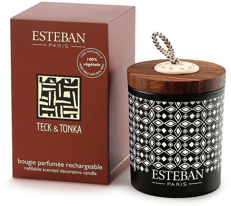 Esteban Teck & Tonka - Парфюмированная декоративная свеча — фото N1