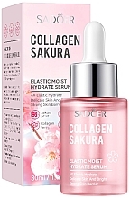 Духи, Парфюмерия, косметика Сыворотка для лица с экстрактом сакуры - Sadoer Collagen Sakura Elastik Moist Hydrate Serum 