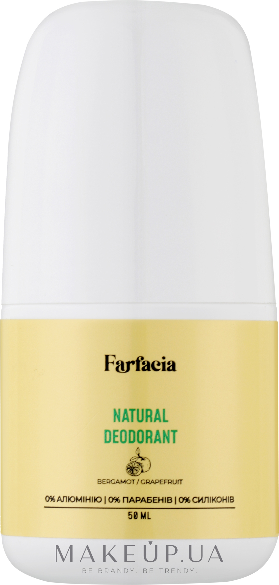 Натуральний дезодорант з ароматом бергамота і грейпфрута - Farfacia Natural Deodorant — фото 50ml