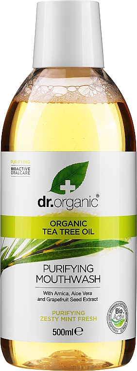 Ополіскувач для порожнини рота "Чайне дерево" - Dr.Organic Bioactive Oralcare Tea Tree Mouthwash — фото N1