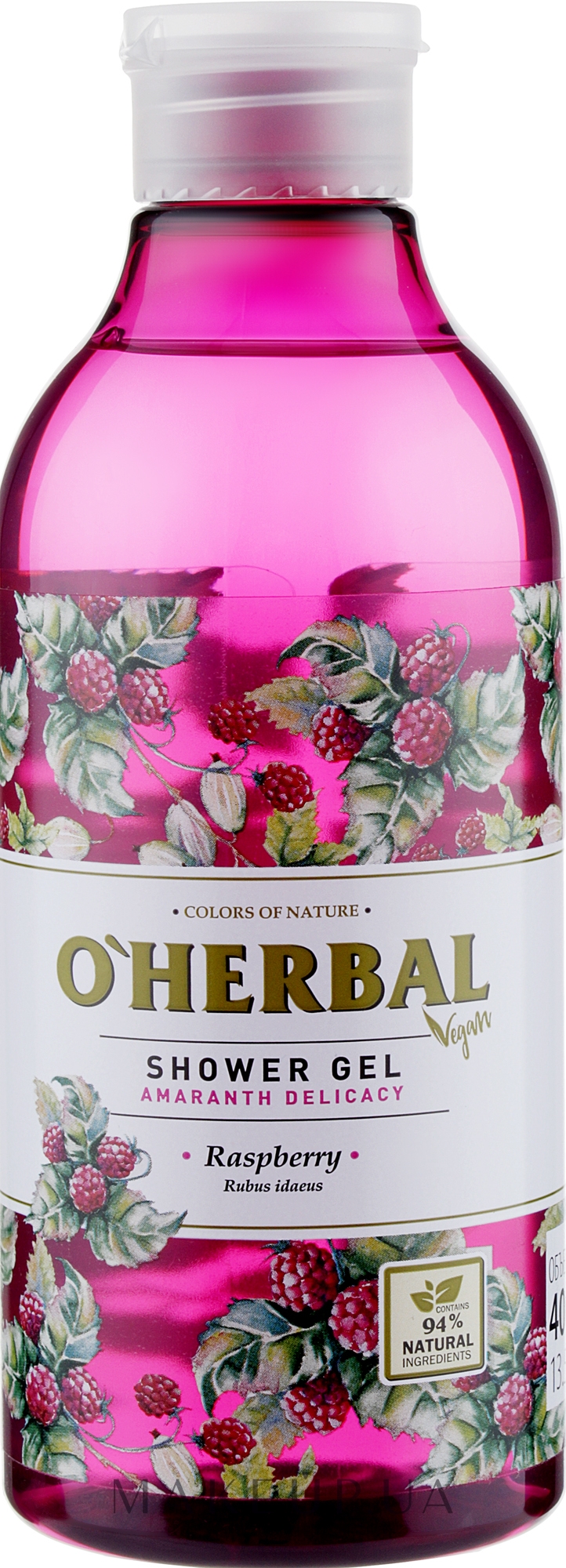 Гель для душу "Малина" - O’Herbal Shower Gel Raspberry — фото 400ml
