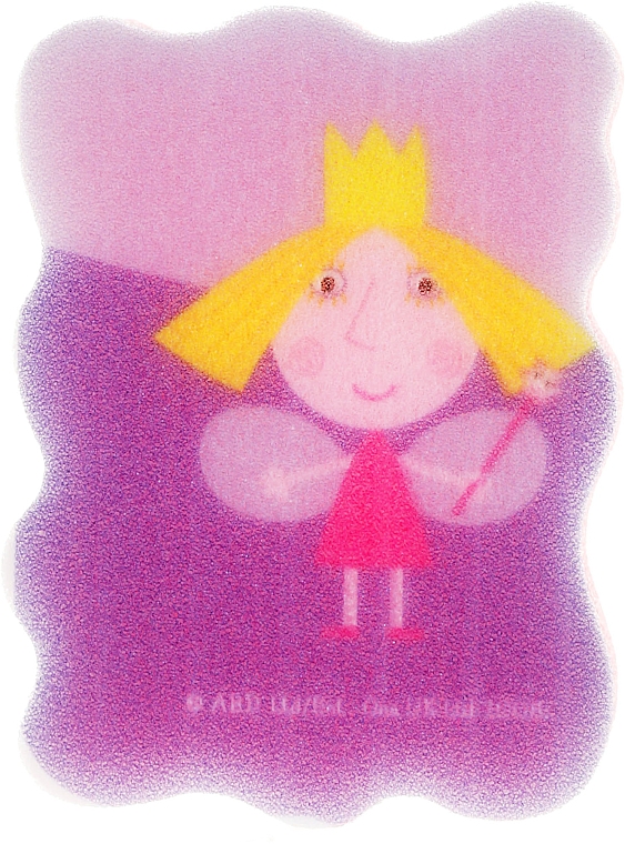 Мочалка банная детская, Princess Holly, фиолетовая - Suavipiel Ben & Holly's Bath Sponge — фото N1