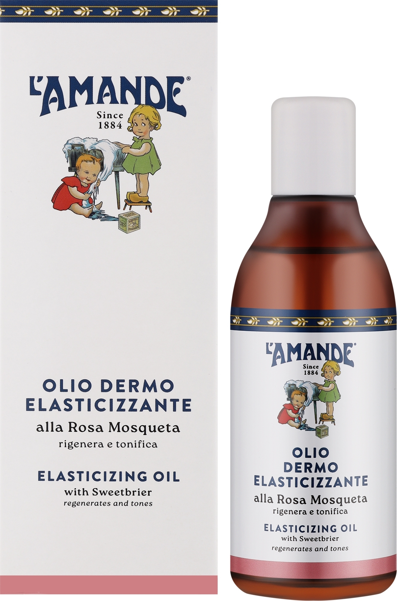 Дермо-эластичное масло для тела с шиповником - L'Amande Dermo-Elasticizing Oil With Rosehip — фото 250ml