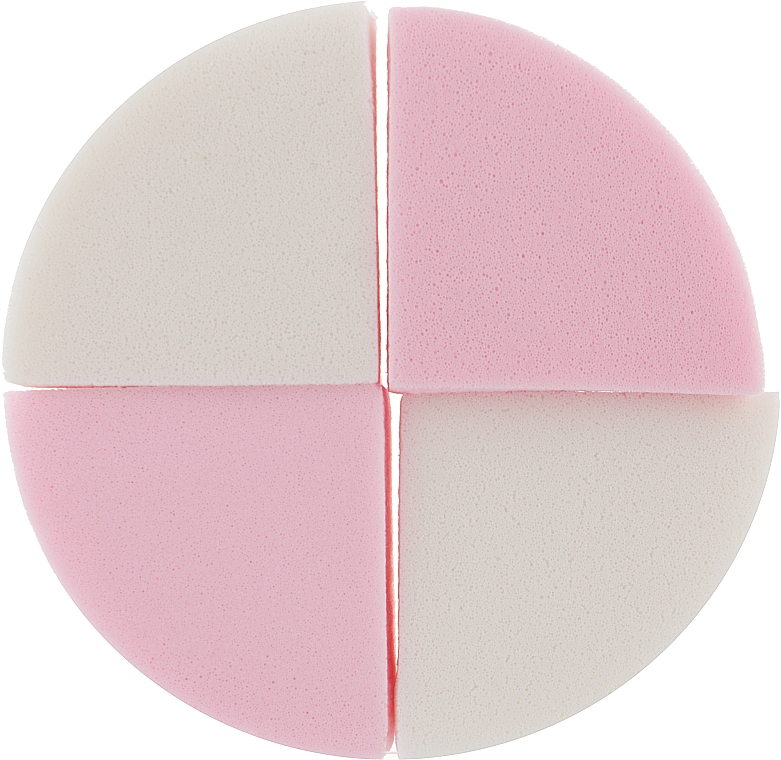 Спонж CS053WR для макіяжу 4в1 коло, білий + рожевий - Cosmo Shop Sponge — фото N1