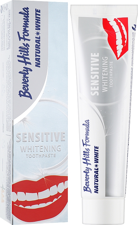 Отбеливающая зубная паста для чувствительных зубов - Beverly Hills Formula Natural White Sensitive Whitening Toothpaste — фото N2