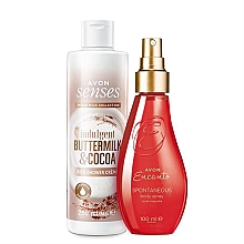 Духи, Парфюмерия, косметика Avon Encanto Spontaneous - Набор (b/spr/100ml + sh/gel/250ml)