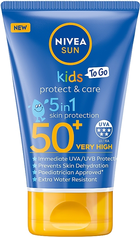 Дитячий сонцезахисний лосьйон "Захист та догляд" SPF 50+ - NIVEA SUN Kids Protect & Care 5in1 Skin Protection — фото N1