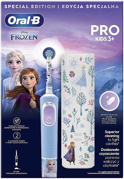 Набір - Oral-B Pro Kids Frozen Special Edition (tooth/brush/1pcs + case) — фото N2