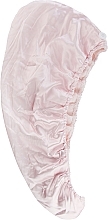 Парфумерія, косметика Двосторонній тюрбан для волосся з атласу та мікрофібри рожевий - PinkYael