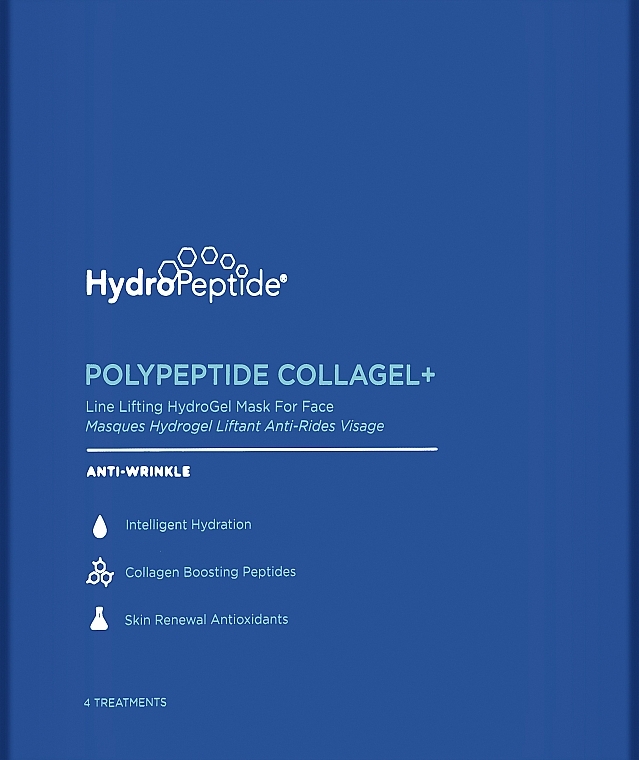 Маска гидрогелевая против морщин для зоны вокруг глаз - HydroPeptide PolyPeptide Collagel Mask For Eyes — фото N1
