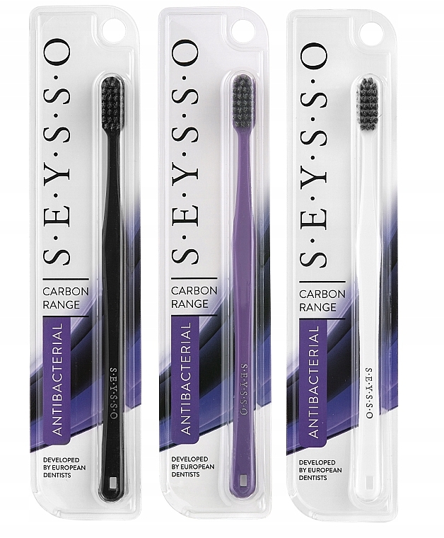 Зубна щітка, фіолетова - Seysso Carbon Antibacterial Toothbrush — фото N1