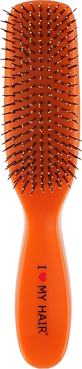 Детская щетка для волос "Spider, 9 рядов, глянцевая, оранжевая - I Love My Hair