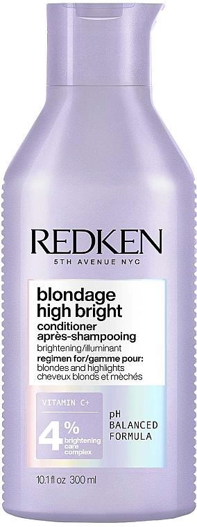 Кондиционер для яркости цвета окрашенных и натуральных волос оттенка блонд - Redken Blondage High Bright Conditioner