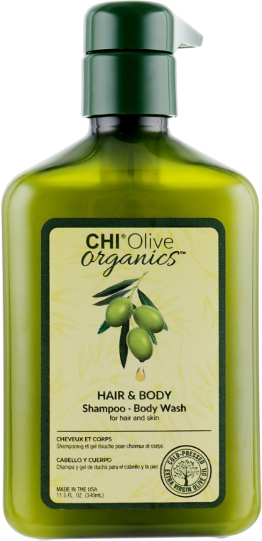 Шампунь для волос и тела с оливой - Chi Olive Organics Hair And Body Shampoo Body Wash  — фото N3