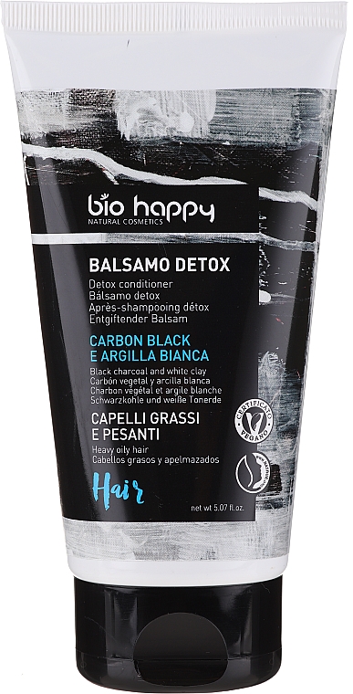 Кондиціонер для детоксикації "Чорне вугілля та біла глина" - Bio Happy Detox Conditioner Black Charcol And White Clay — фото N1
