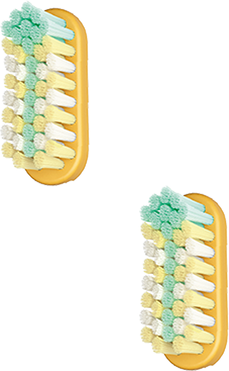 Змінні насадки для зубної щітки, середньої жорсткості, 2 шт., жовті  - Jordan Change Replacement Heads Toothbrush — фото N1