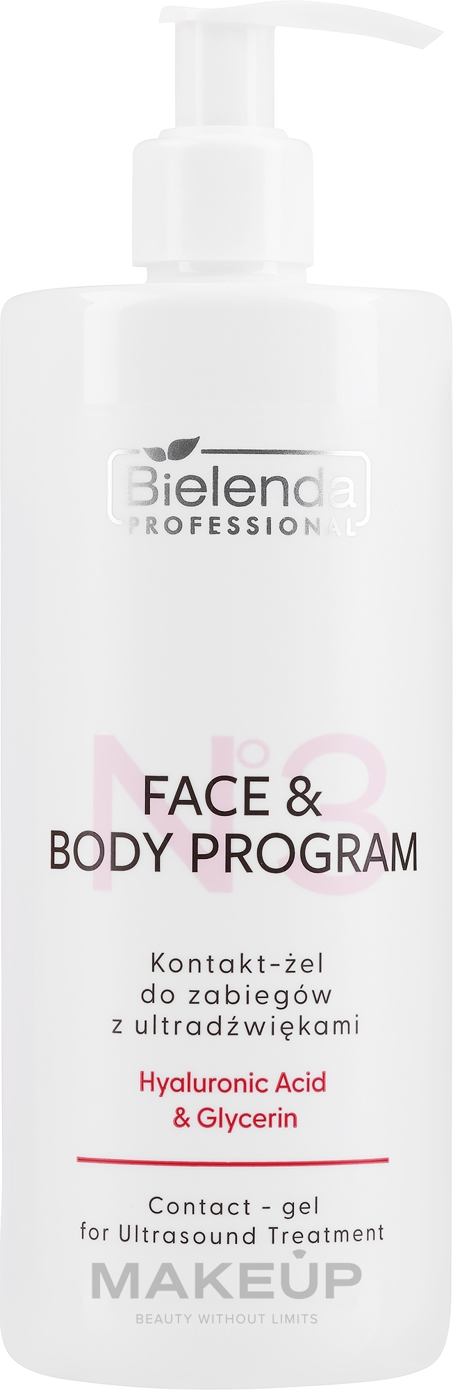 Контакт-гель для процедур із застосуванням ультразвуку - Bielenda Professional Face & Body Program Contact-Gel For Treatments — фото 500g