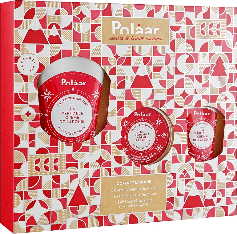 Набор - Polaar Christmas 2020 Lapland Cracker Gift Set (hand/cr/50ml + cr/50ml + body/milk/200ml) — фото N1