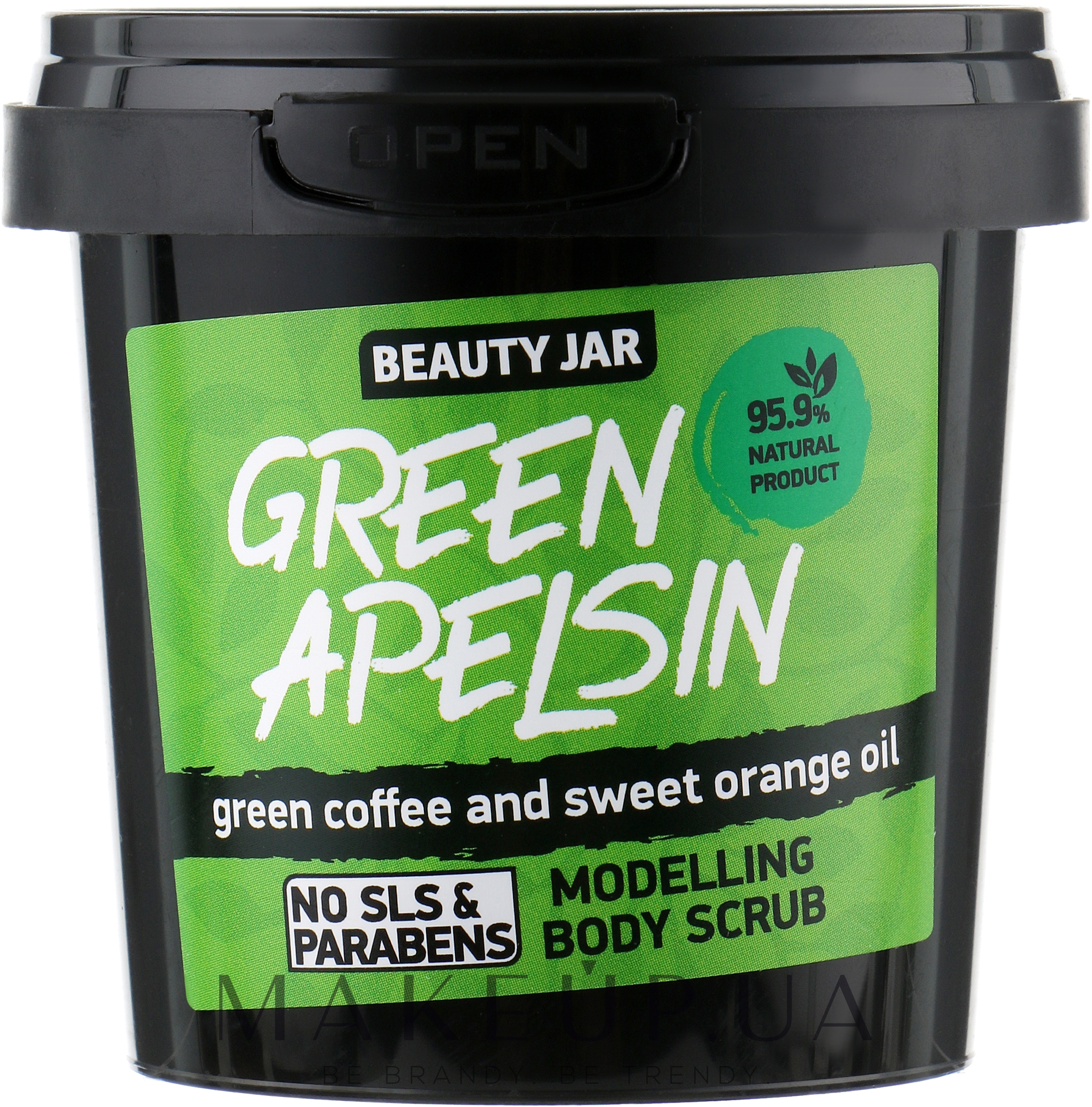 Скраб для тіла моделювальний "Green Apelsin" - Beauty Jar Modelling Body Scrub — фото 200g