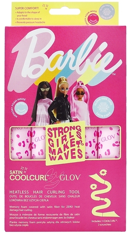 Бигуди для холодной завивки волос "Барби", в коробке, розовая пантера - Glov Cool Curl Barbie Pink Panther — фото N2