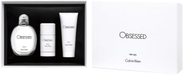 Духи, Парфюмерия, косметика Calvin Klein Obsessed For Men - Набор (edt/125ml + sh/gel/100ml + deo/75g)